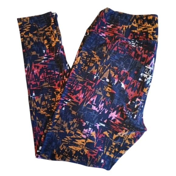 Lularoe Buttery Soft Multi Colored Tall And Curvy TC Leggings - Picture 1 of 4